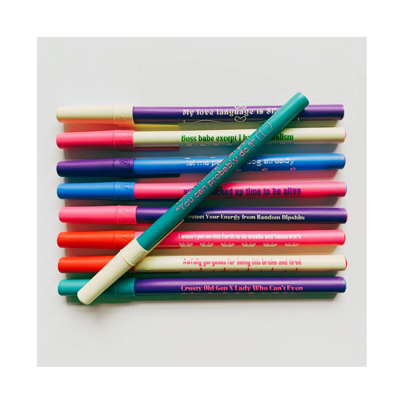 Crusty Old Gen X Lady Who Can't Even Ballpoint Pen in Violet | Gen Z Aesthetic Blue Ink - Image 5