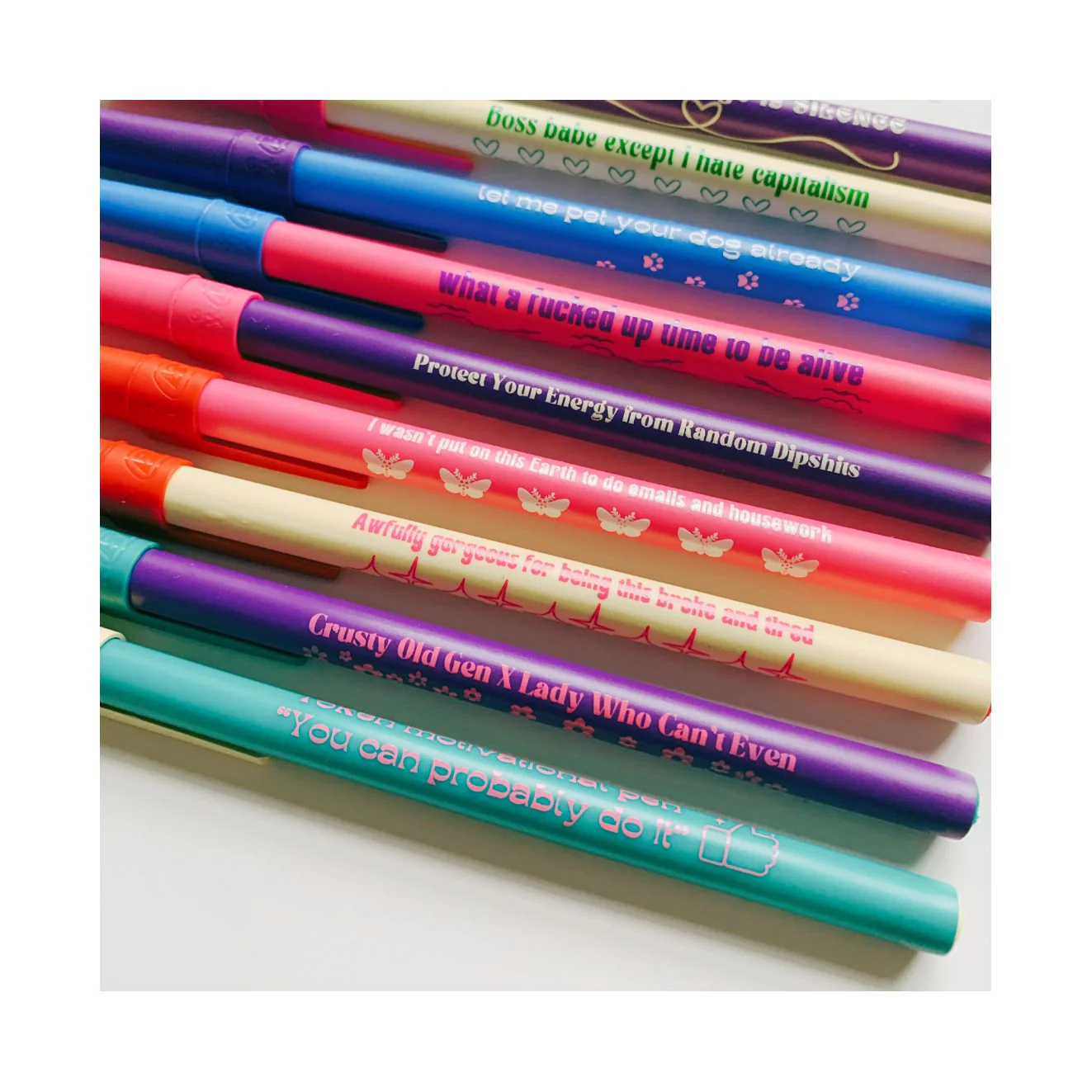 Crusty Old Gen X Lady Who Can't Even Ballpoint Pen in Violet | Gen Z Aesthetic Blue Ink - Image 6