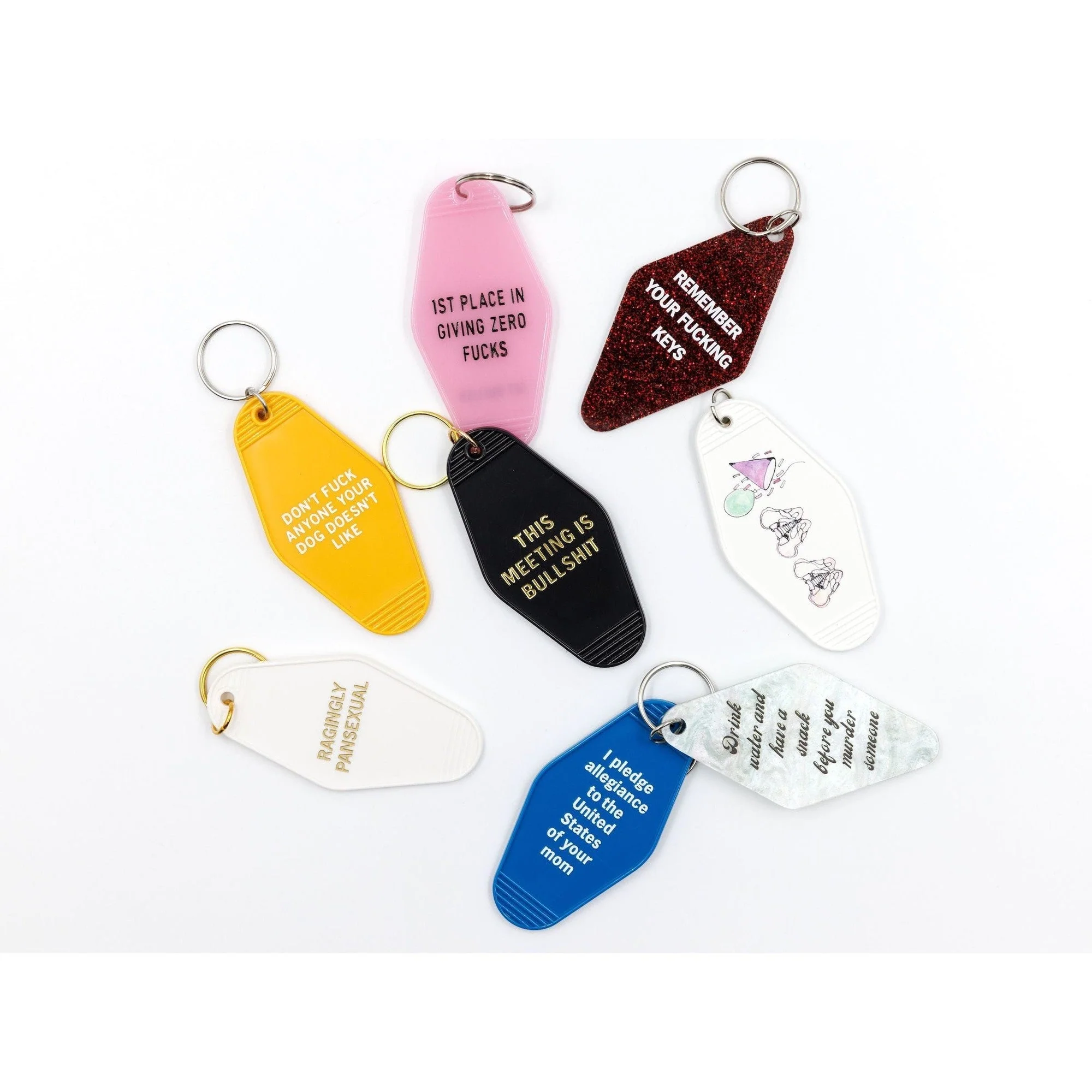 Drink Water Before You Murder Someone Keychain in Marble Mint - Image 7