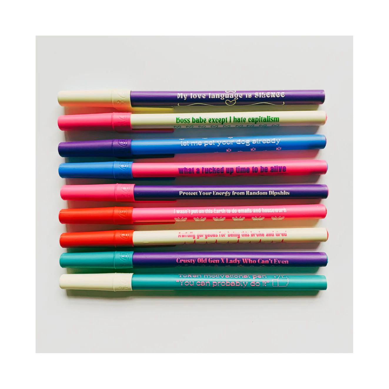 I Wasn't Put On This Earth To Do Emails and Housework Ballpoint Pen in Pink | Gen Z Aesthetic Blue Ink - Image 7