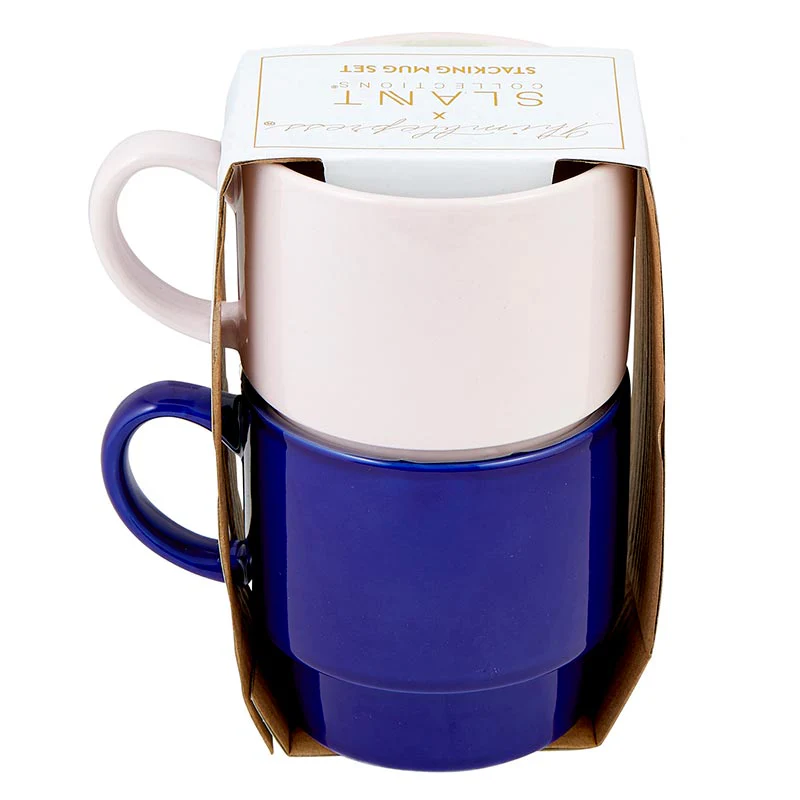 Make A Wish Birthday Stackable Ceramic Coffee/Tea Mugs | Set of 2 | Gift for Her - Image 3