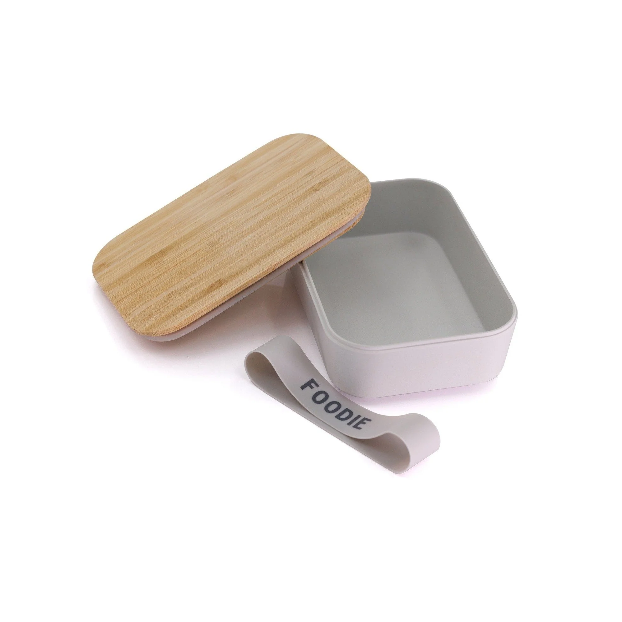 Pack of 3 Foodie Bamboo Lunch Box in Gray | Eco-Friendly and Sustainable | 7.5" x 5" x 2" - Image 4