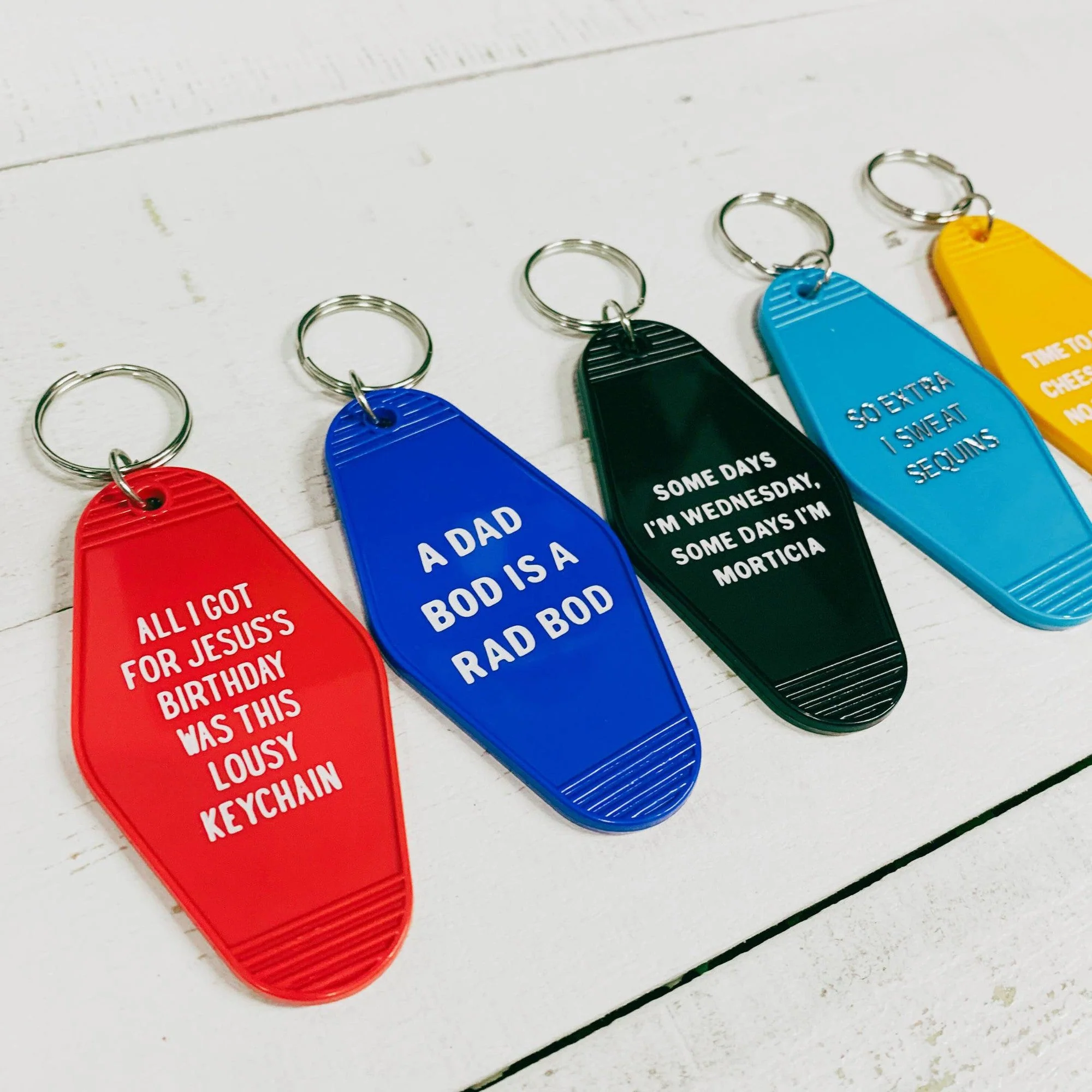 Some Days I'm Wednesday, Some Days I'm Morticia Motel Style Keychain In Black - Image 10